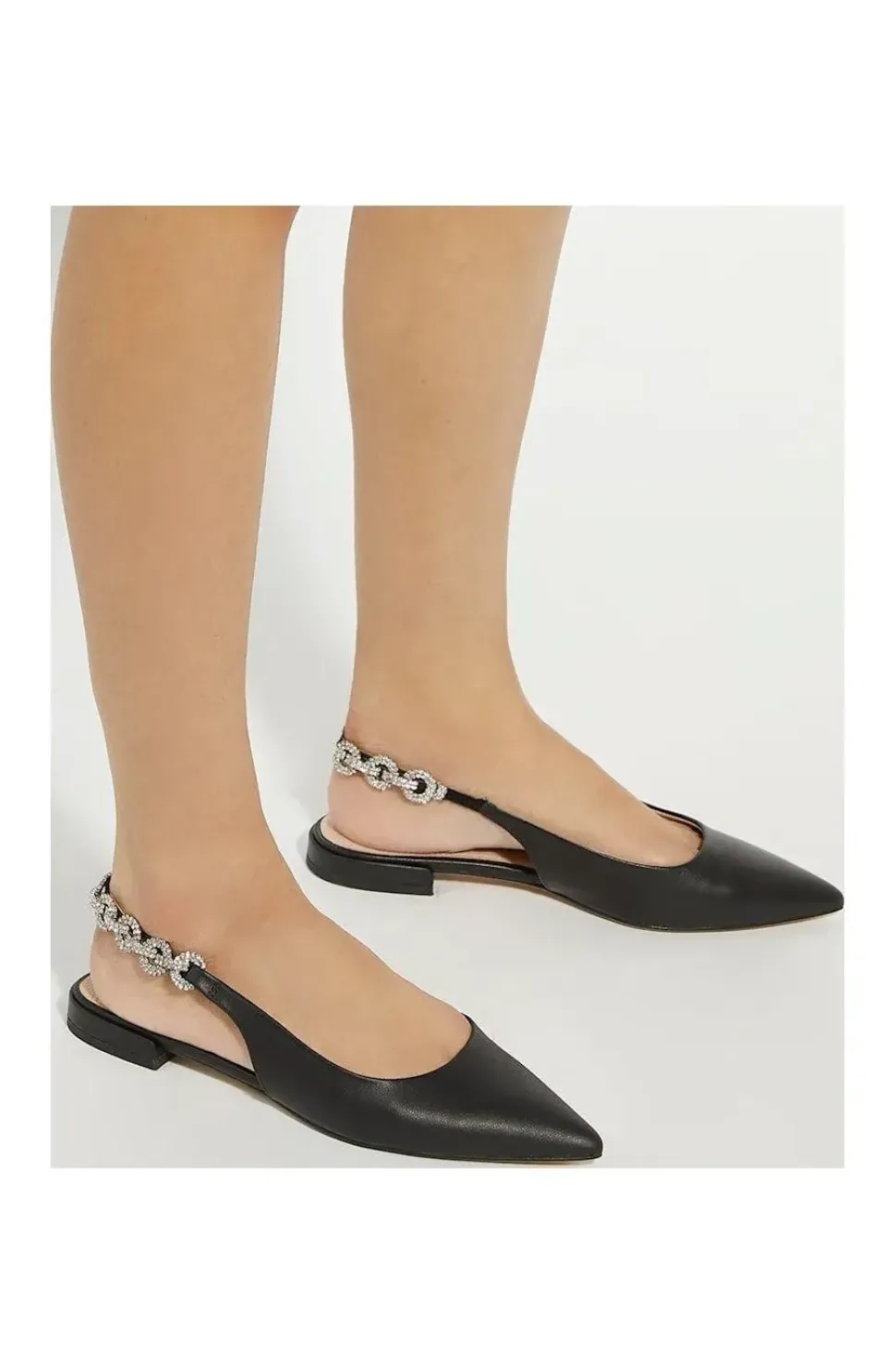 'Hollywood' Leather Ballet Pumps