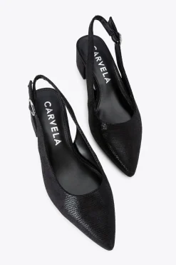 'Honour Sling' Snake Print Heels