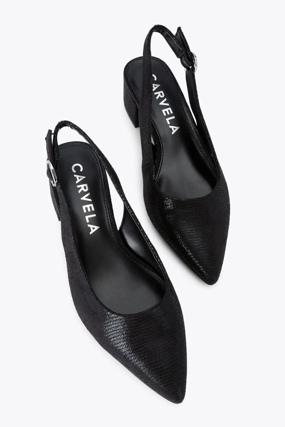 'Honour Sling' Snake Print Heels