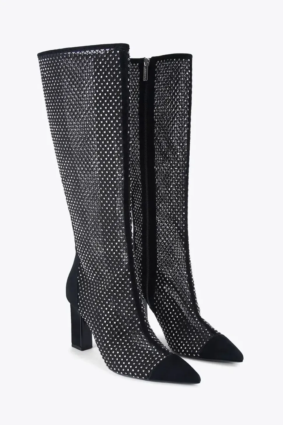 'Hotsox Knee Point' Suede Fabric Boots
