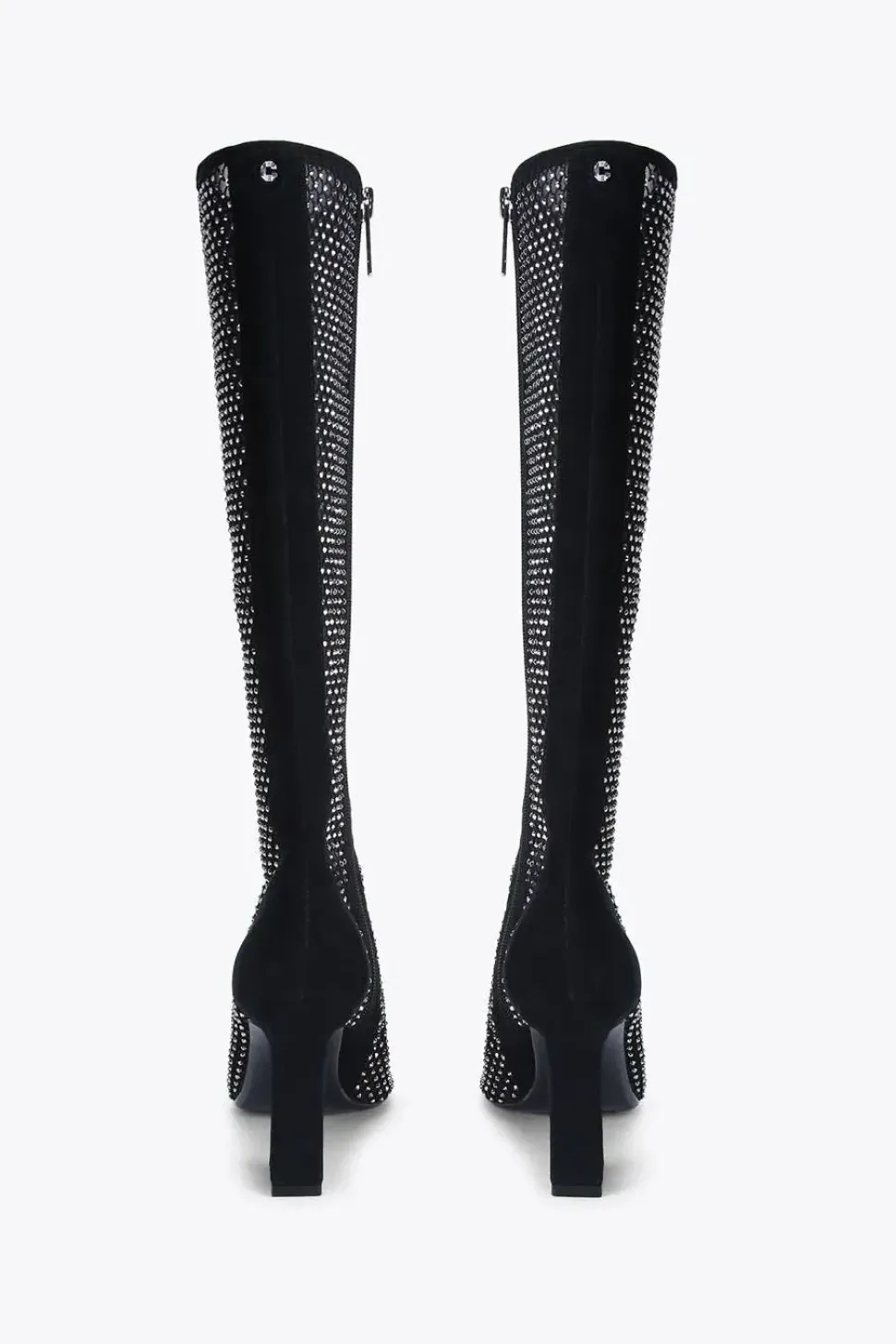 'Hotsox Knee Point' Suede Fabric Boots