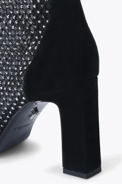 'Hotsox Knee Point' Suede Fabric Boots