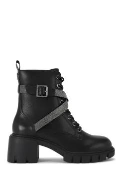 'Ignite Strap' Leather Boots