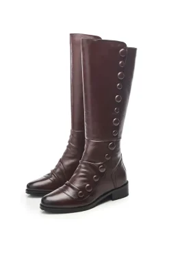 'Irenne' Leather Biker Boots