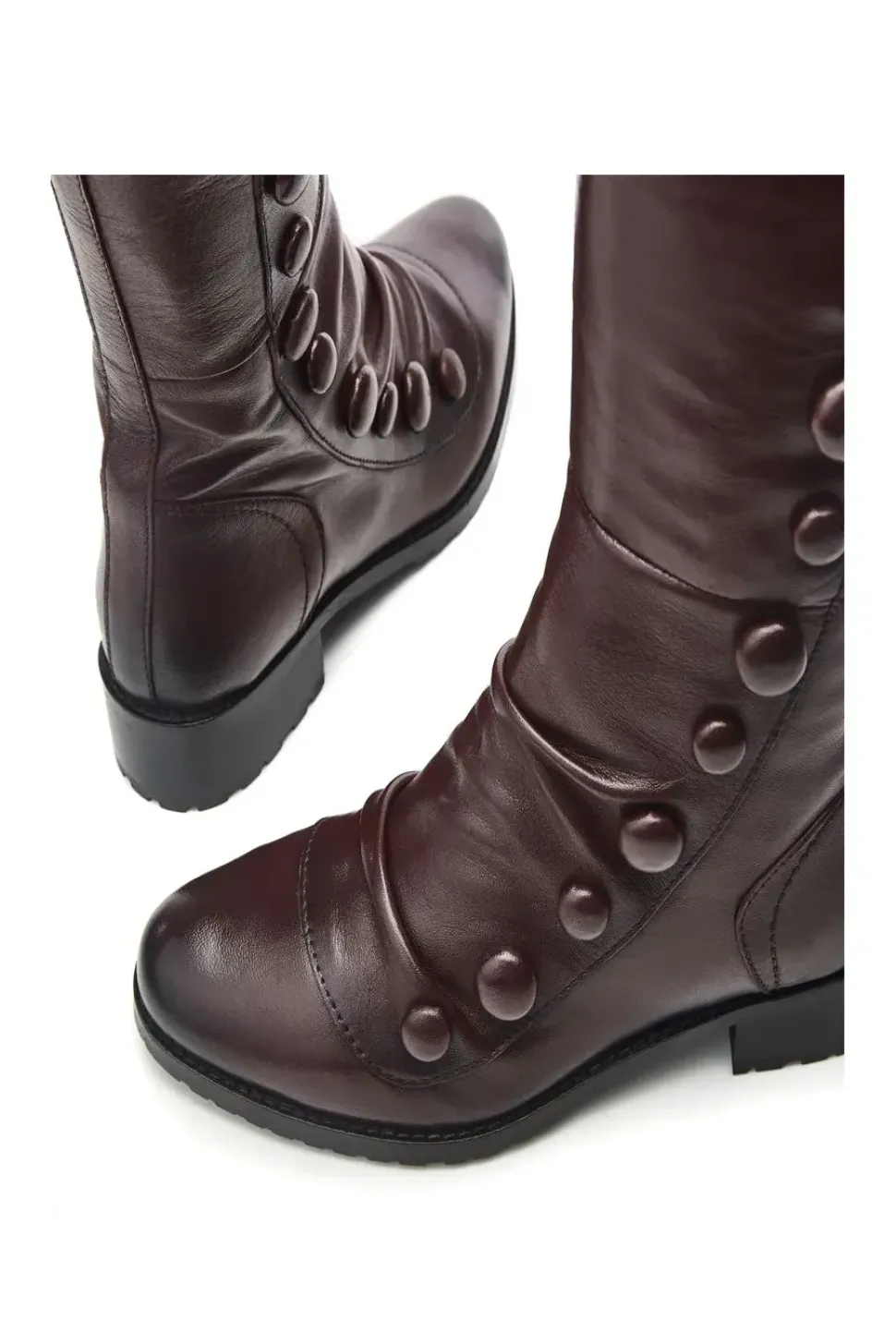 'Irenne' Leather Biker Boots