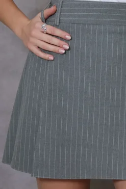'Isso' Pleated A-Line Mini Skirt