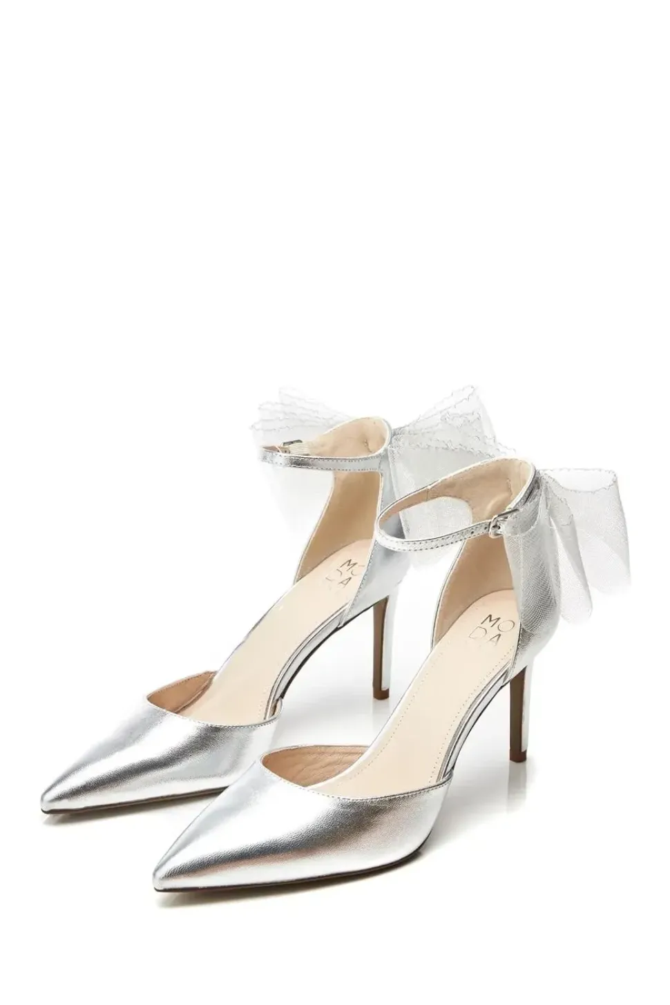 'Jazlyne' Metallic Leather Court Shoes
