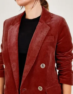 'Justine' Double Breasted Cord Blazer