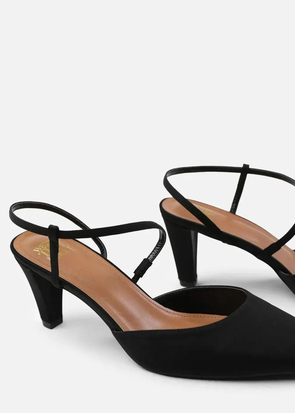 'Kansas' Cross Over Slingback Strap Heels