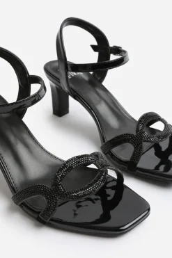 'Kenia' Wide Fit Square Toe Low Block Heel