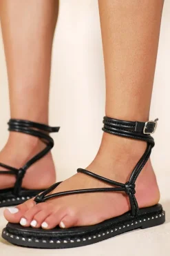 'Layne' Toe Thong Strappy Espadrille Sandals