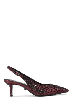 'Lazer Sling' Fabric Heels