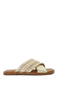 'Leaves' Leather Sandals