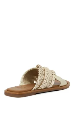 'Leaves' Leather Sandals