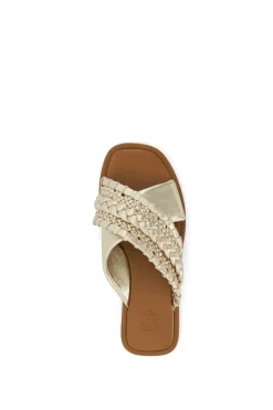 'Leaves' Leather Sandals