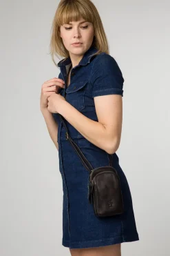 'Leia' Leather Cross-Body Phone Bag