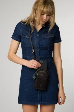 'Leia' Leather Cross-Body Phone Bag