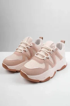'Liberate' Chunky Sole Mesh Trainers With Suede Detail