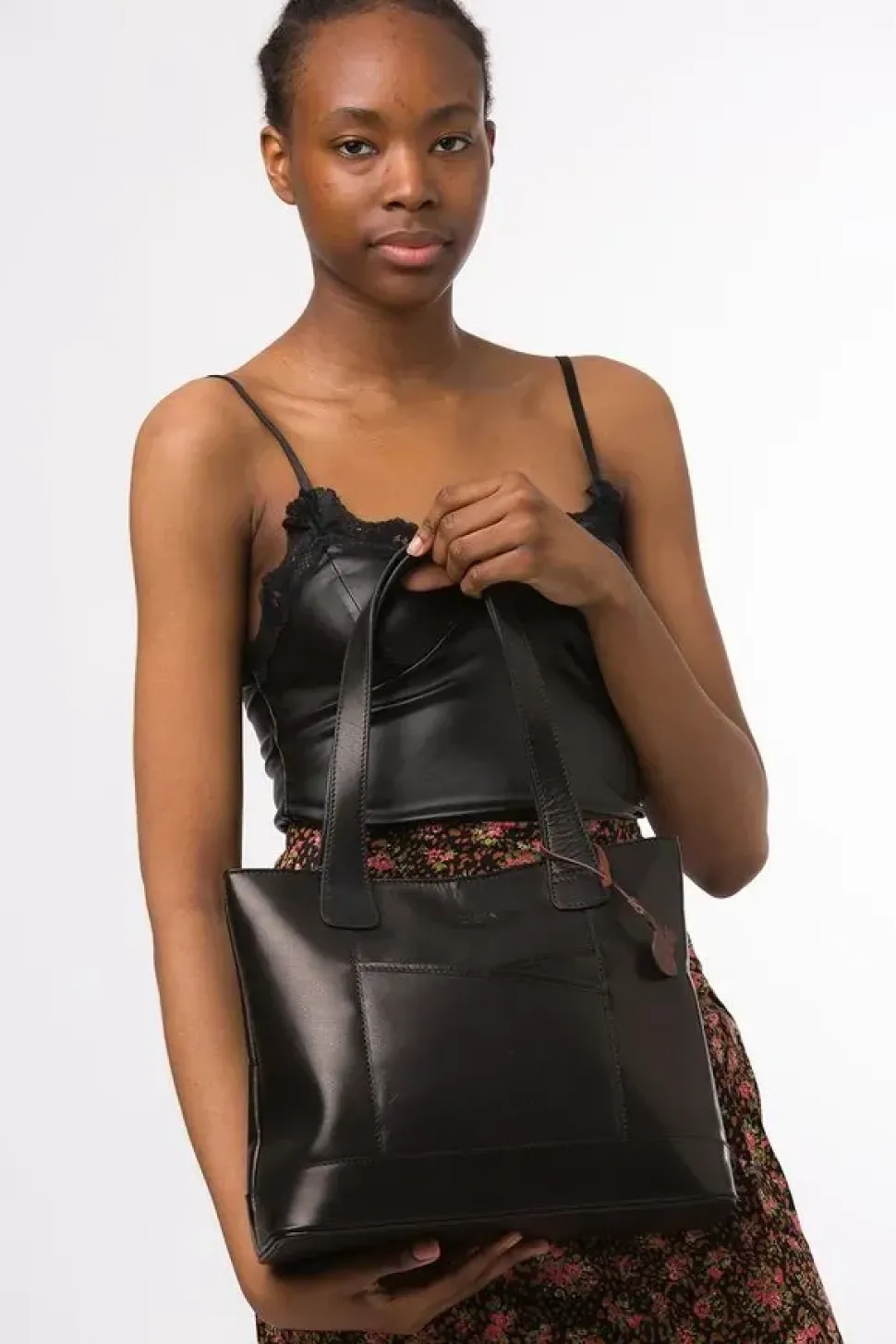 'Little Patience' Leather Tote Bag