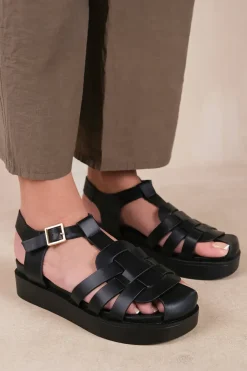 'Louisiana' Wide Fit Multi Strap Sandal With Buckle