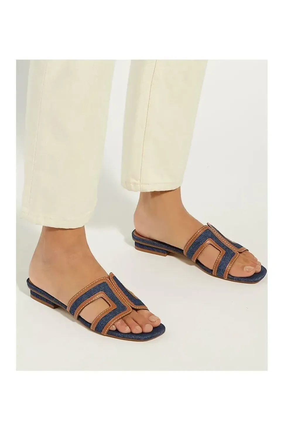 'Loupe' Denim Sandals