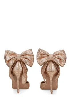'Lovebird Bow Court' Fabric Heels