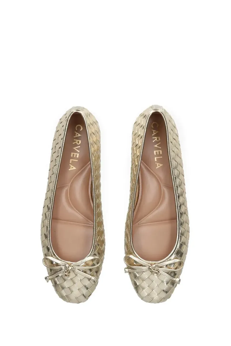 'Luggage' Leather Flats