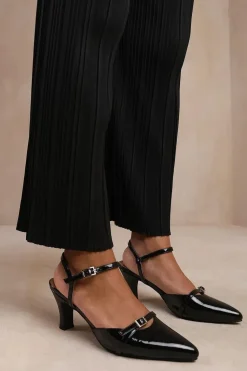 'Memphis' Low Heel With Multi Buckle Detail