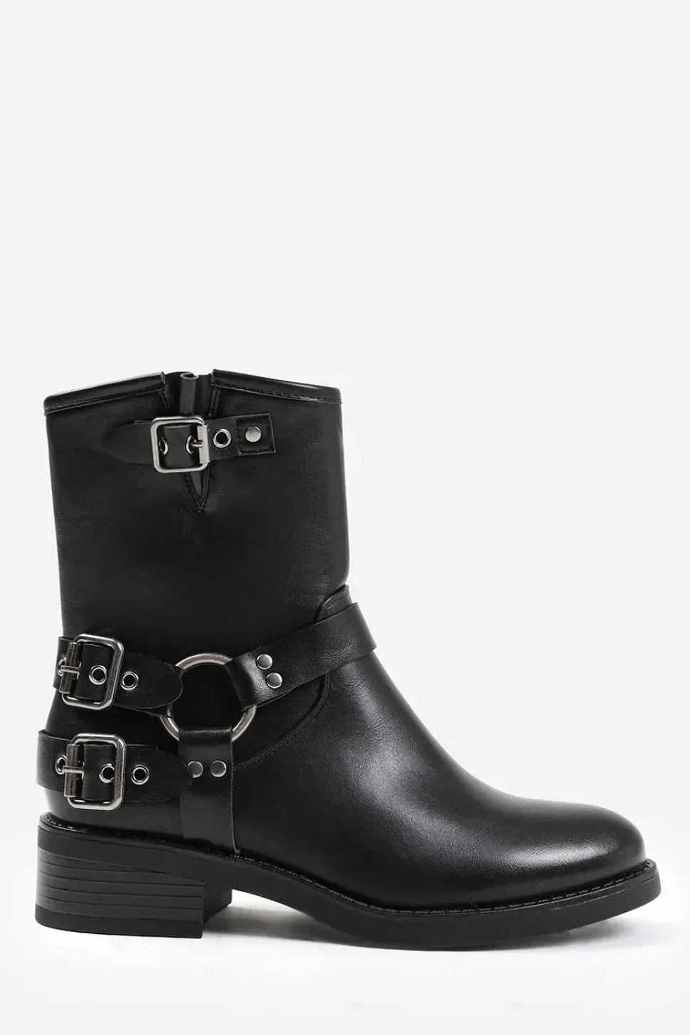 'Micah' Wide Fit Ankle Boot With Buckle Detailing