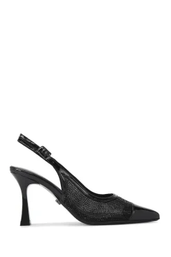 'Midnight Sling' Fabric Heels