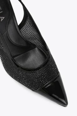 'Midnight Sling' Fabric Heels