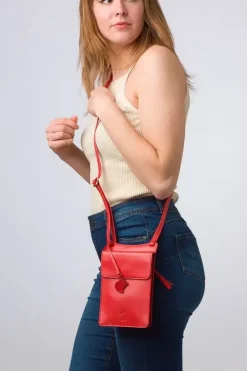 'Milly' Leather Cross Body Phone Bag