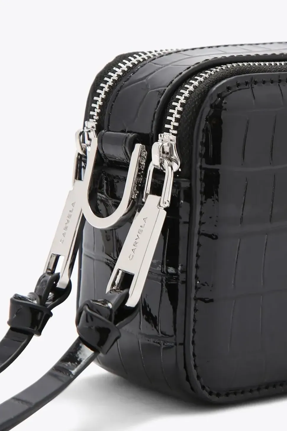 'Mini Roma Rectangle' Croc Print Bag