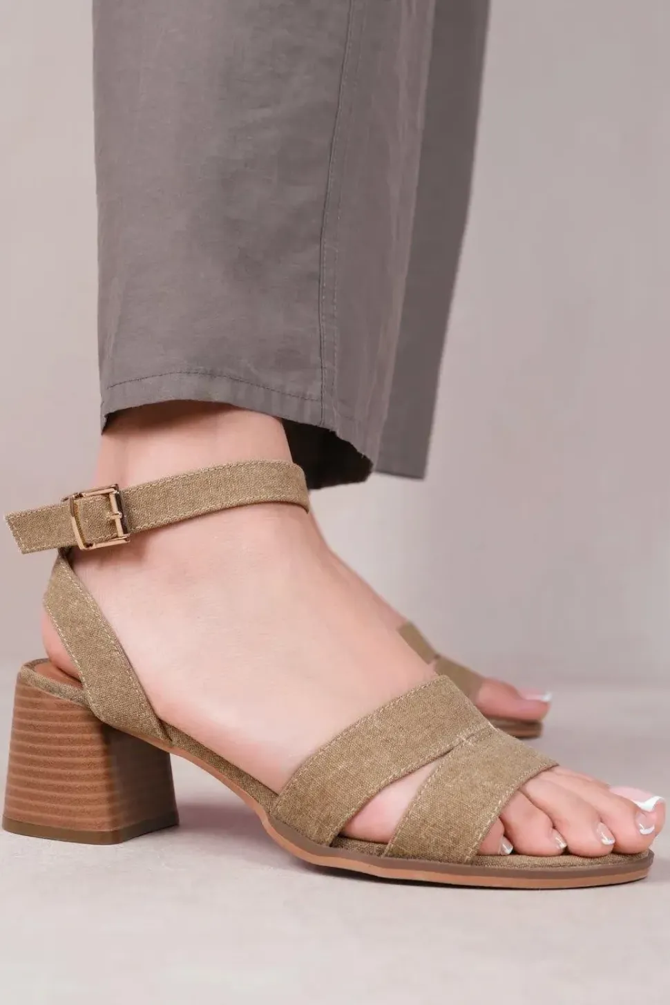 'Mona' Statement Platform Strappy Block High Heels