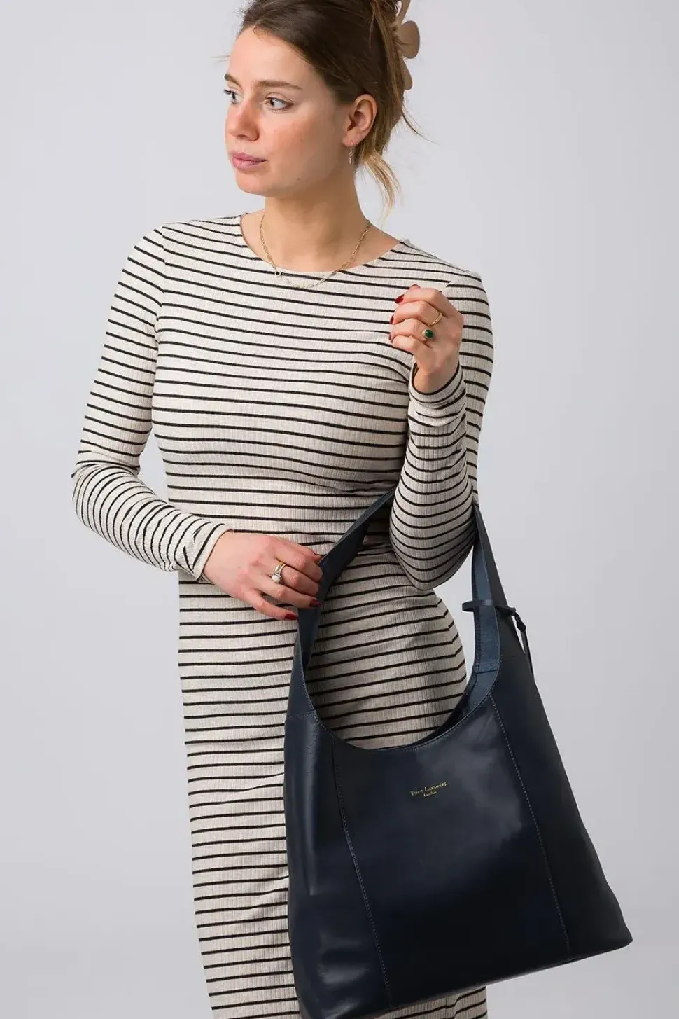 'Nina' Leather Shoulder Bag