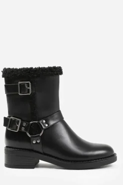 'Olivia' Wide Fit Ankle Boot With Buckle Detailing