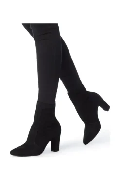 'Optical' Suede Sock Boots