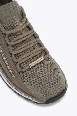 'Pace Zip Knit' Fabric Trainers