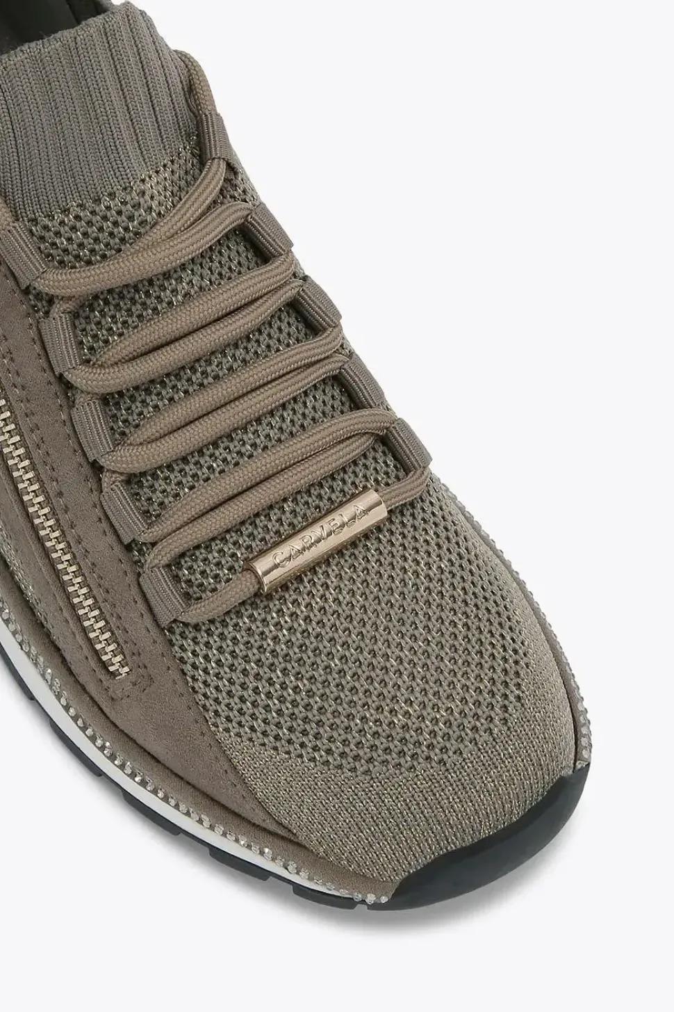 'Pace Zip Knit' Fabric Trainers