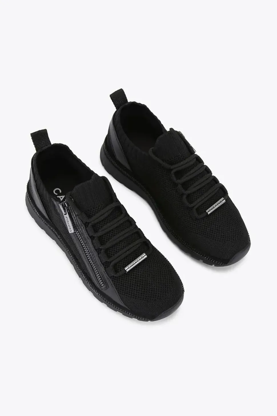 'Pace Zip Knit' Fabric Trainers