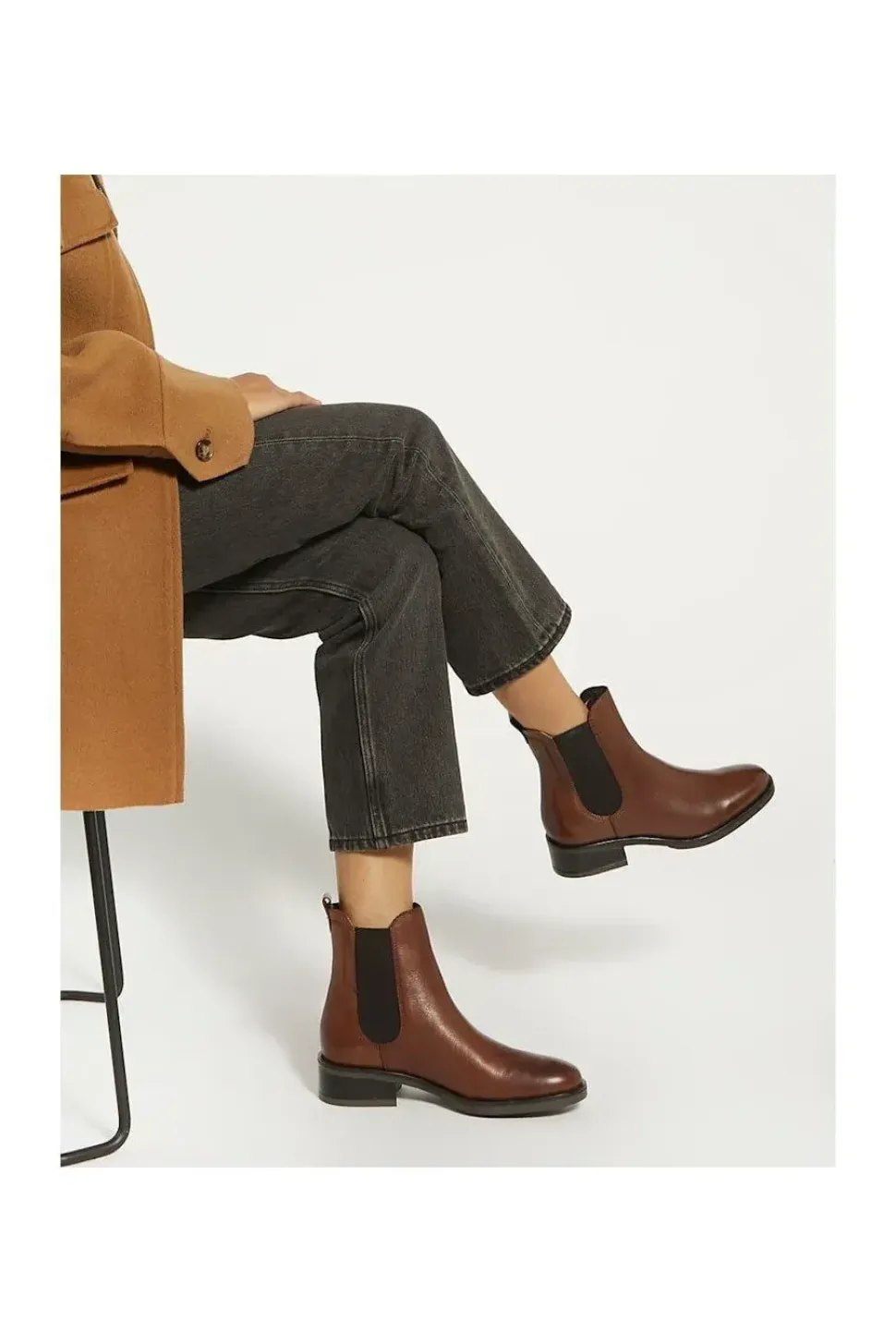 'Panoramic' Leather Chelsea Boots