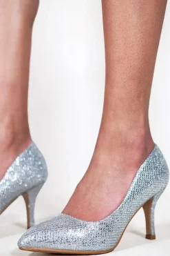 'Paola' Mid High Heel Court Pump Shoes With Pointed Toe