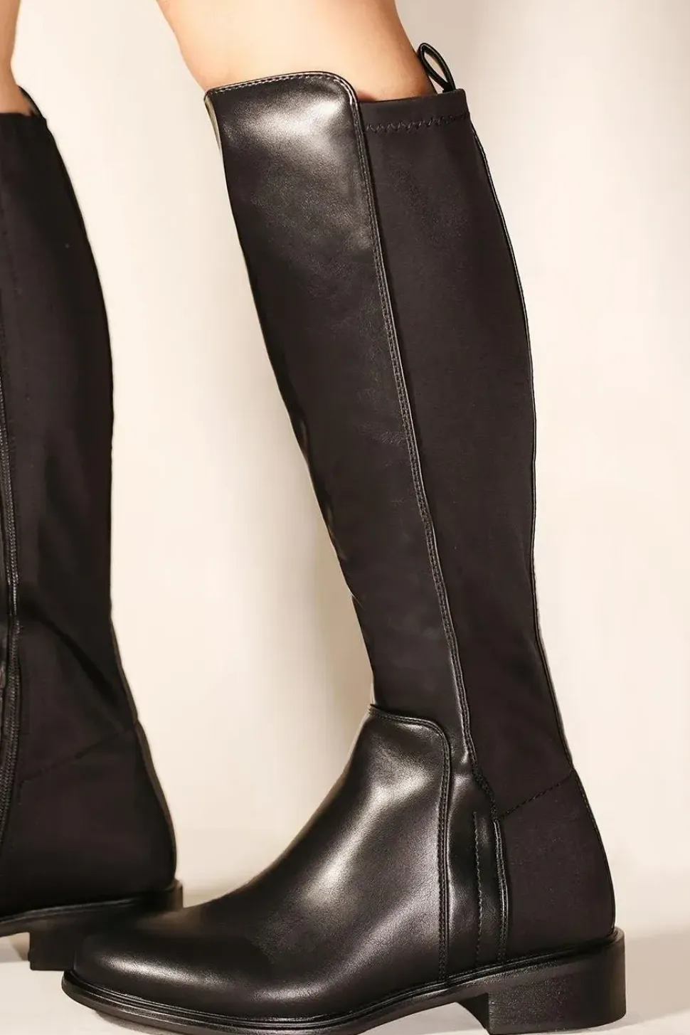'Parker' Knee High Boots With Side Zip