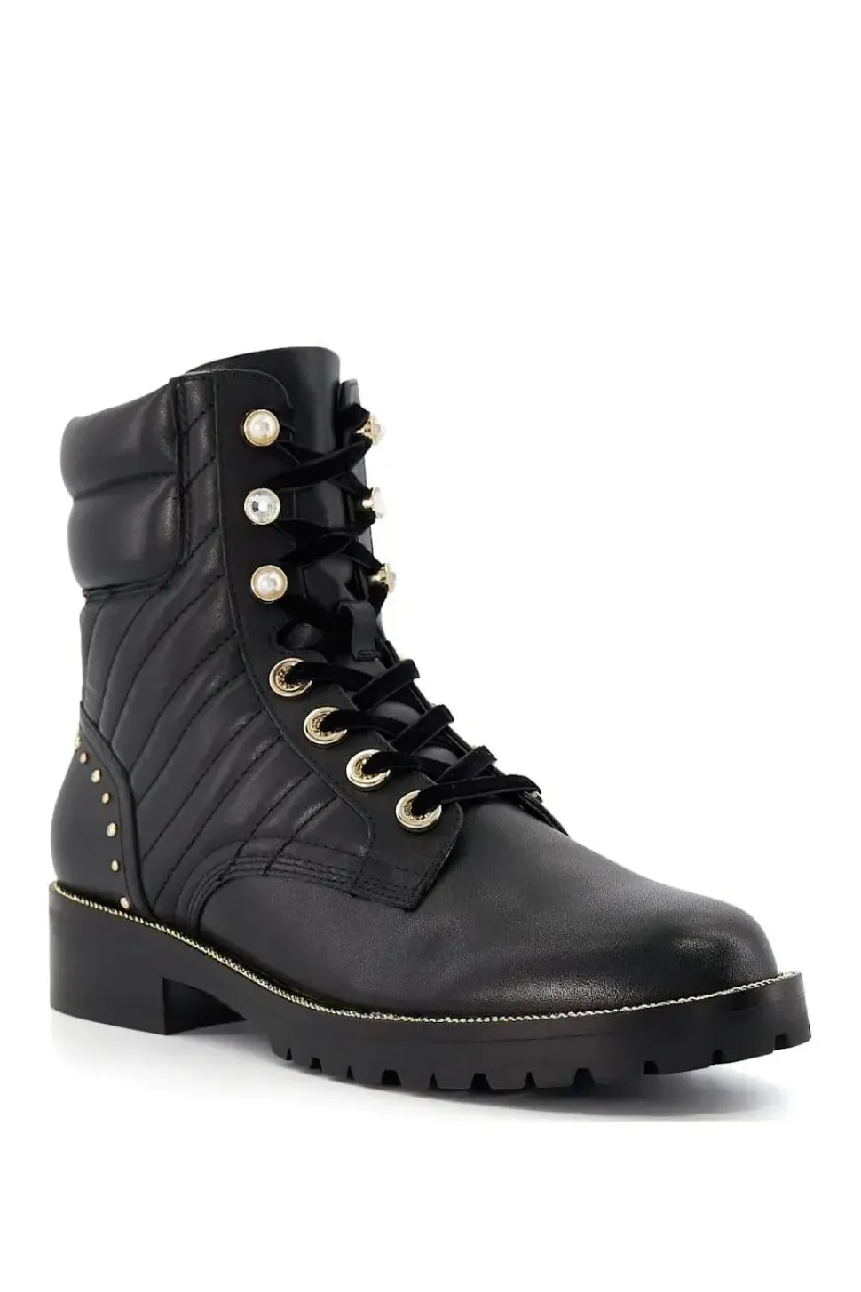 'Pearlescent' Leather Biker Boots