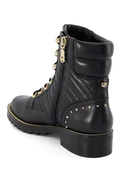 'Pearlescent' Leather Biker Boots