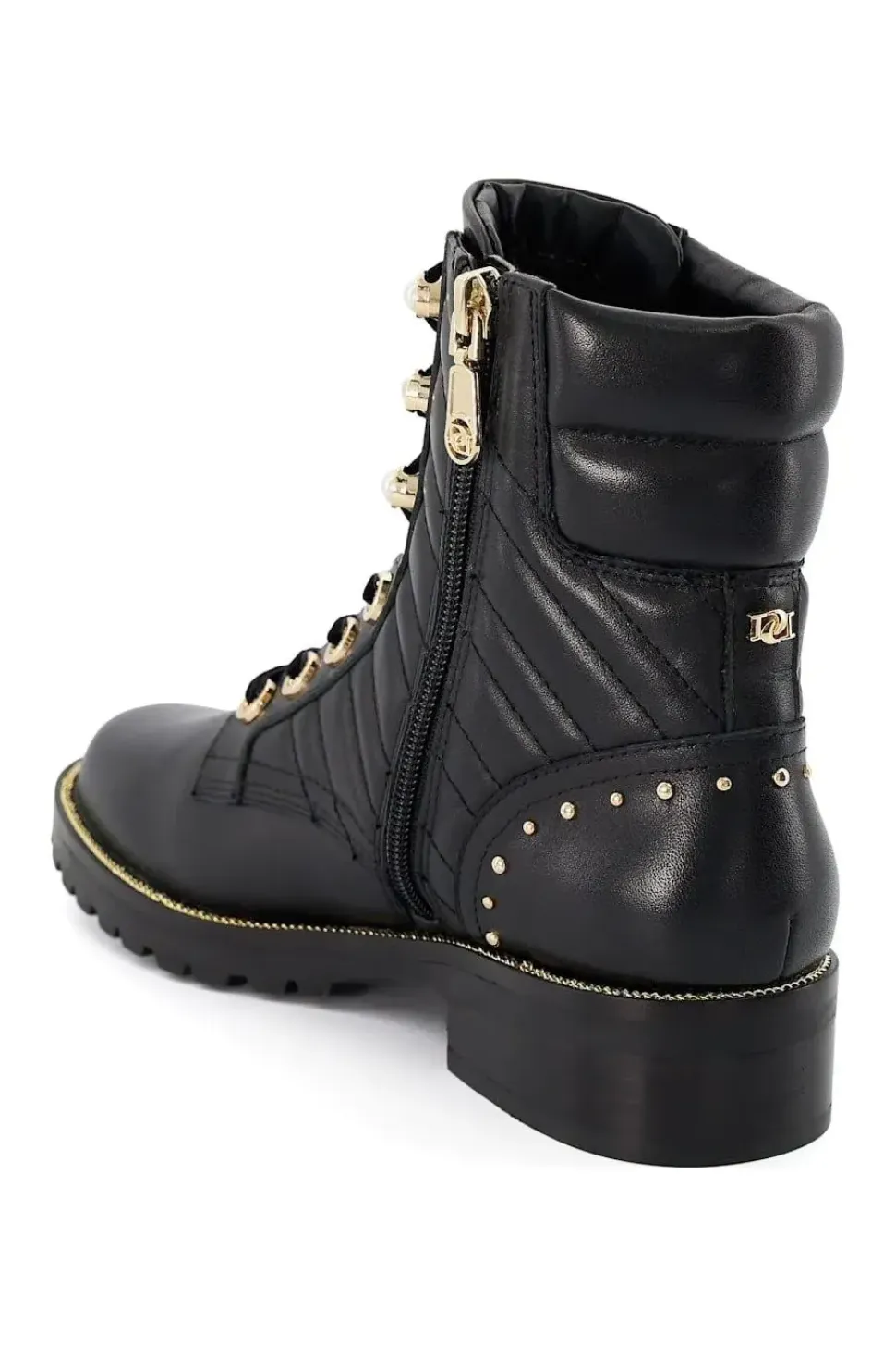 'Pearlescent' Leather Biker Boots