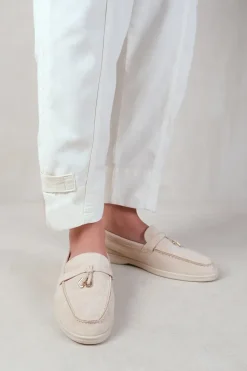 'Pegasus' Wide Fit Slip On Trim Loafers With Accessory Detailing