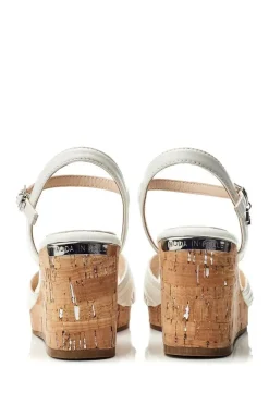 'Peppermint' Leather Wedges