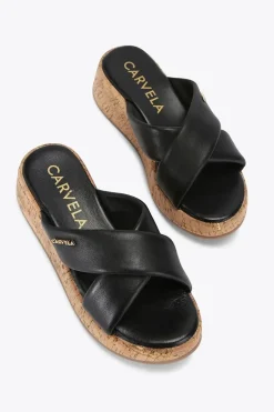 'Pillow' Leather Sandals