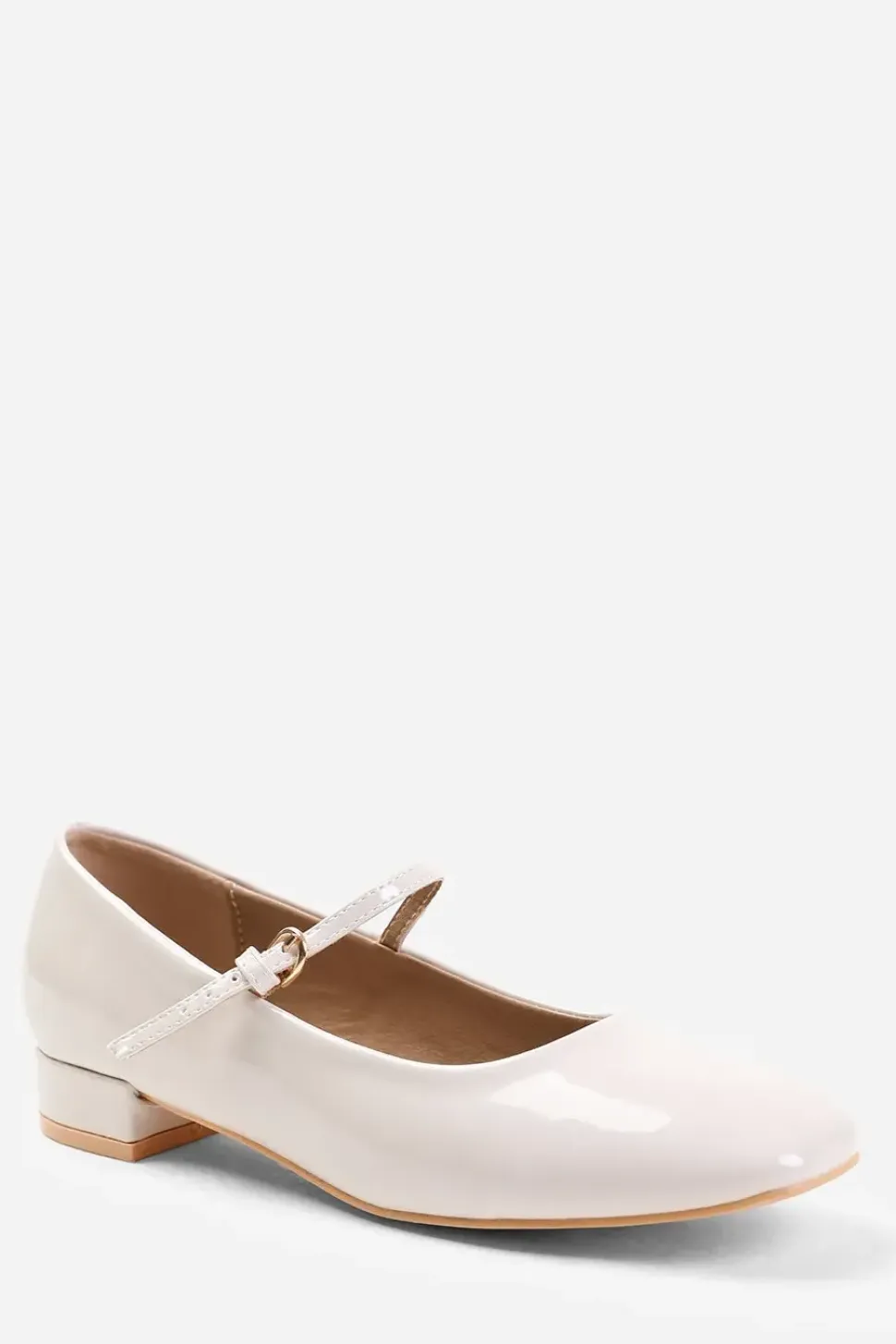 'Portugal' Wide Fit Low Heel With Strap And Buckle Detail